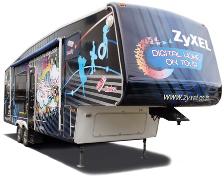 The Zyxel Z-Home van is crisscrossing Thailand through October, offering demonstrations and prize giveaways.